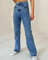Голубые джинсы прямого кроя Жіночі джинси ISSA PLUS WN20-412 25 блакитний от магазина style & step