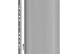 Швидкозшивач А4 з перф. Economix, глянець сірий