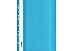 Швидкозшивач А4 з перф. Economix, глянець блакитний