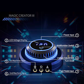 Блок живлення Magic Creator III для тату машинок, фото 4