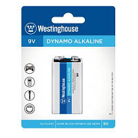 Лужна батарейка Dynamo Alkaline 9V/6LR61 Крона 1шт/уп blister Westinghouse 6LR61-BP1