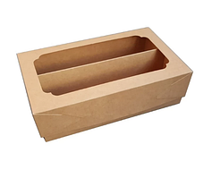 Коробка Крафт для макаронсів 200*120*50 з перегородкою