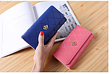 Женский БАРБИ кошелек клатч портмоне КОРОНА розовый, жіночий горизонтальний гаманець кольору барбі, фото 8