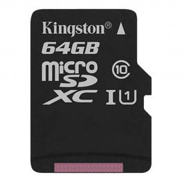 Картка пам'яті Kingston 64 GB microSDXC Class 10 Canvas Select Plus 100R A1 (SDCS2/64GBSP)