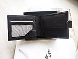 Чоловічий подарунковий набір Lacoste ремінь і гаманець чорний, фото 6