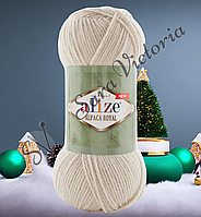 Біла пряжа з альпакою 250 м 100 г Alize Alpaca Royal (Алізе Альпака Рояль) 55 білий