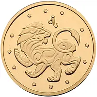 Украинская монета НБУ 2 грн Лев золото 2008 г