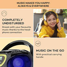 Бумбокс з квітопухом Auna Roadie Boombox CD USB MP3 радіо AM/FM Bluetooth 2.1, Німеччина, фото 5