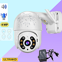 Камера видеонаблюдения 4 Мп Wi-fi уличная поворотная наружная IP66 PTZ