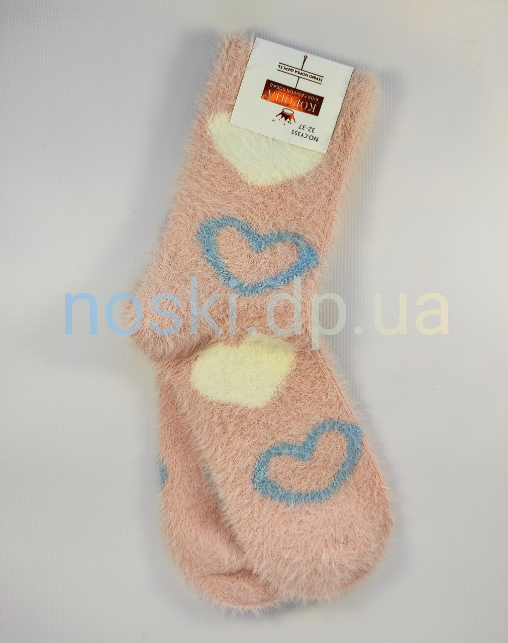 Підліткові шкарпетки теплі норка кашемір розмір 32-37 термо для дівчинки зимові рожеві, фото 1