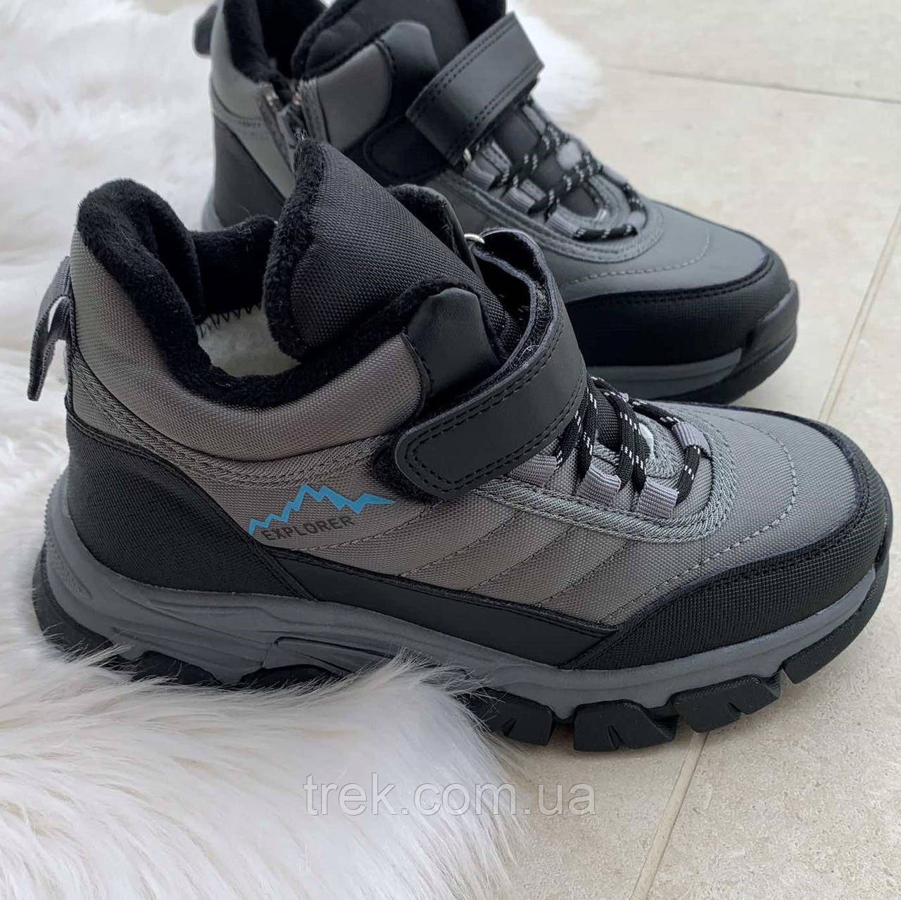 Черевики дитячі зимові сірі /30608/ 35р, фото 1