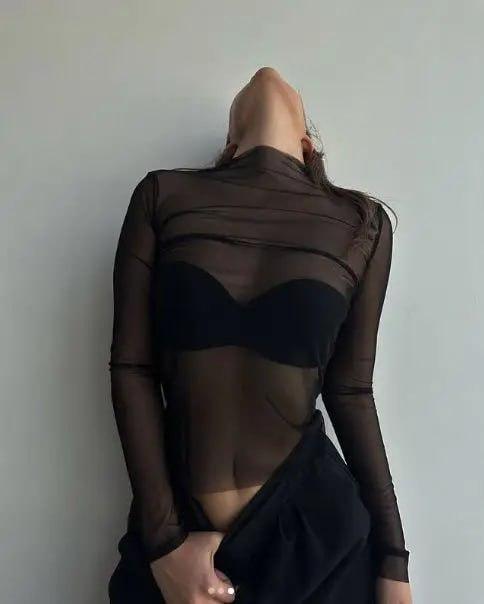 Прозорий  гольф з сітки з необробленими краями, фото 1