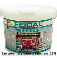 Feidal Емаль акрилова Weisslack ПРОЗОРА. Для тонування у насиченні і темні відтінки 2,5 л