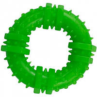 Игрушка для собак кольцо с шипами AGILITY 9 см зеленое PI0063