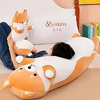 Интерьерная мягкая детская игрушка-подушка для сна Собака Батон Корги 100 см