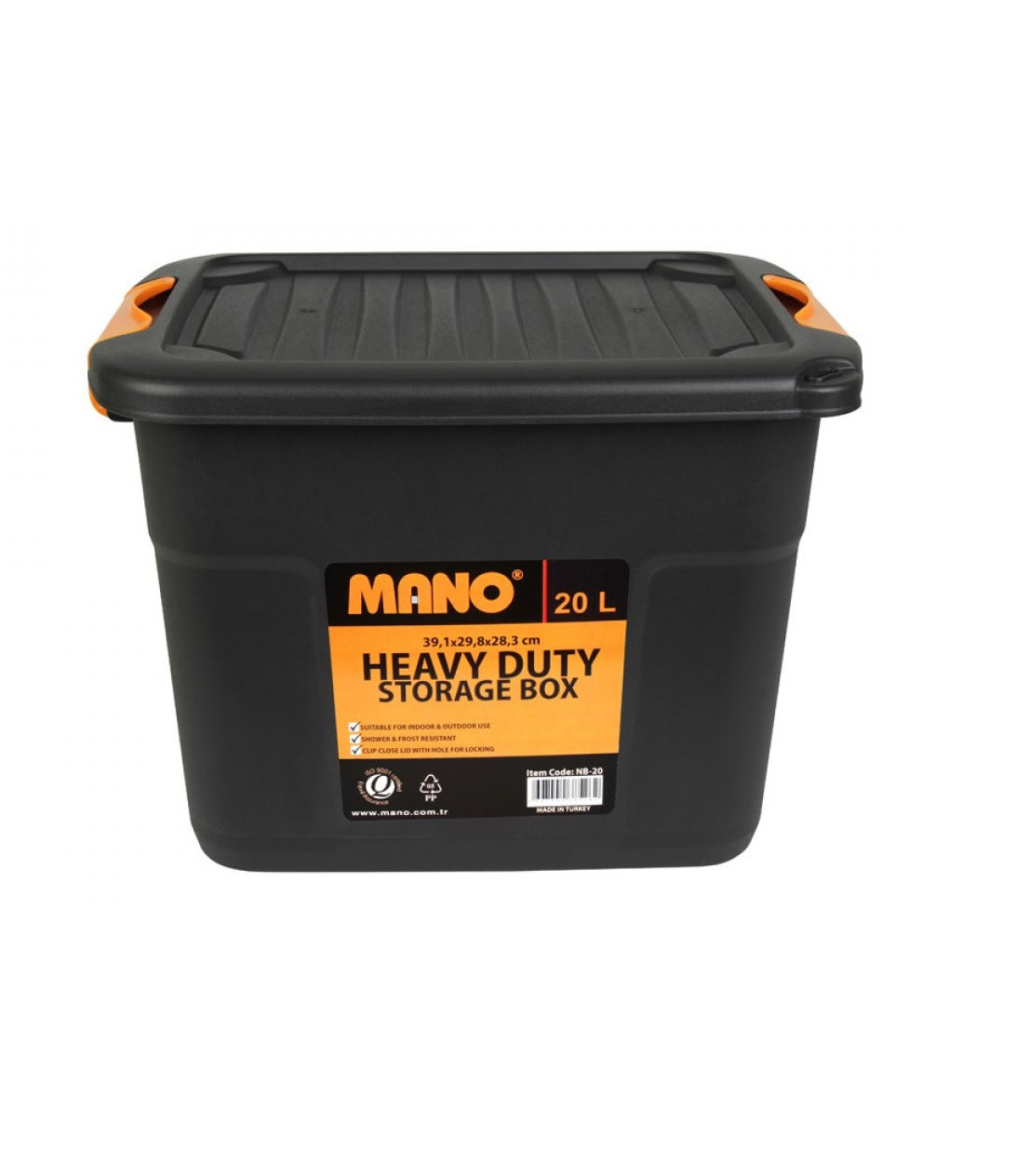 Ящик з кришкою 20 літрів 390x298x283мм NB-20 Mano