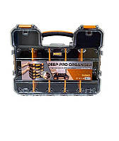 Органайзер касетница ящик с поликарбоновой крышкой и отдельными ящичками 350X435X118мм PC-17 Mano