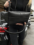 Шкіряна жіноча сумка ANGE чорна, фото 4