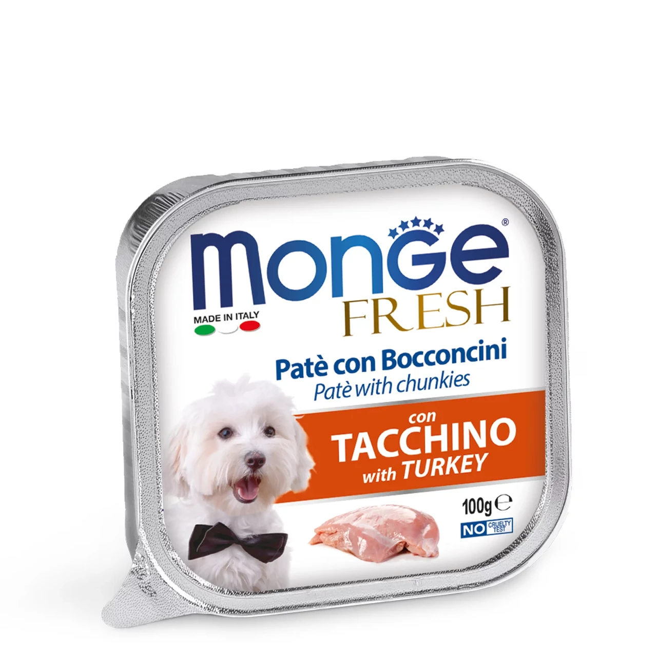 Консерви для собак Monge Fresh паштет з м&apos;яса індички 100 г