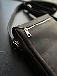 Чоловіча шкіряна сумка EDWIN коричнева, фото 8