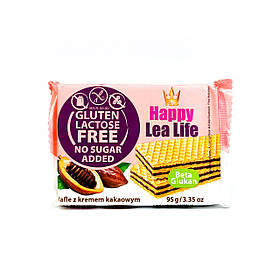 Вафлі какао без глютену без цукру без лактози 95г Lea Life