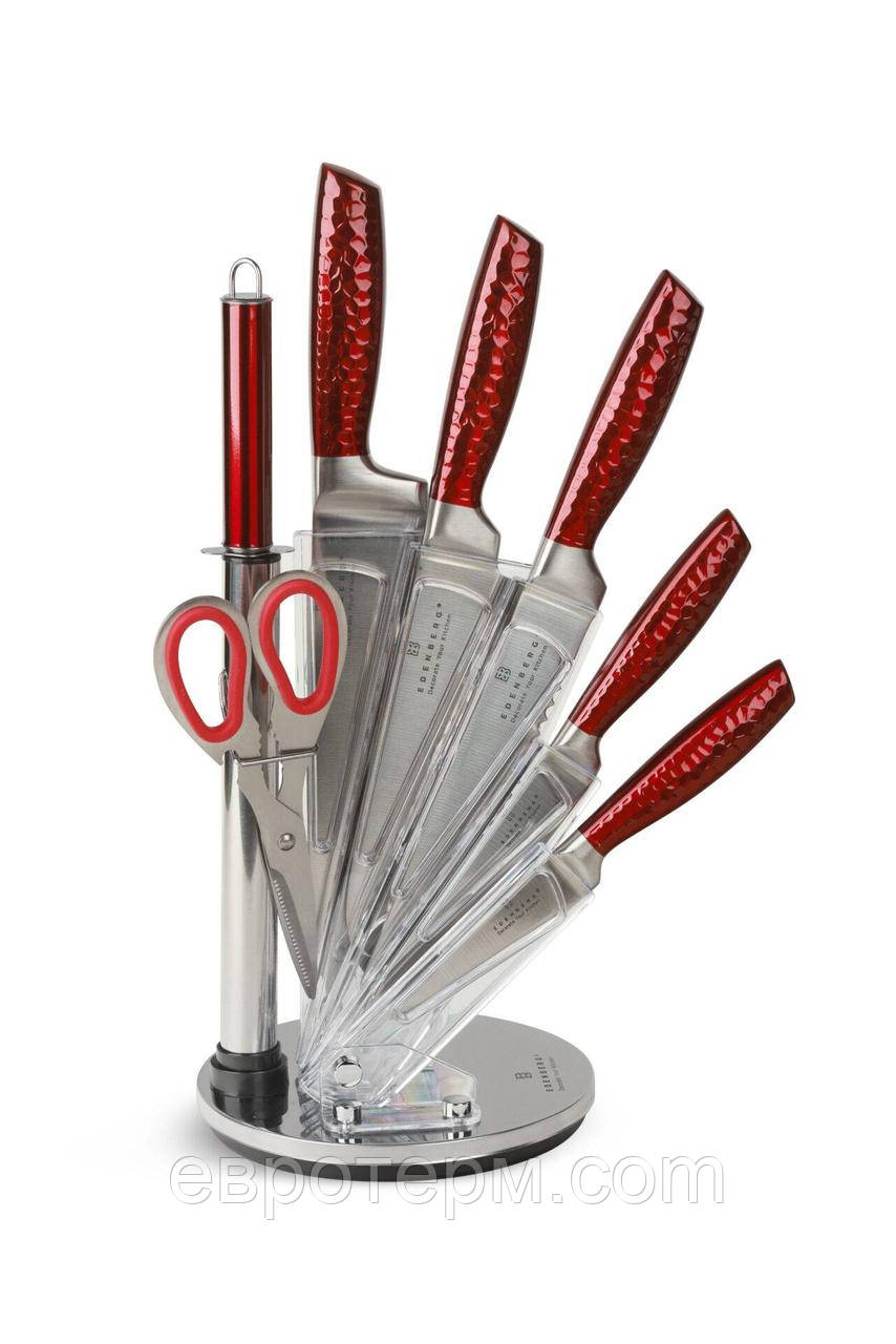 Набір кухонних ножів Edenberg EB-973 8 предметів кухонні ножі на крутній підставці, фото 1