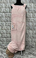 Рушник -плаття для ванної та сауни з чалмою Koloco Розмір регулюється кнопками Довжина 140см , шири