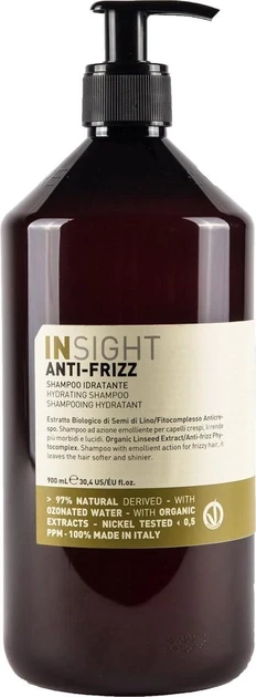 Шампунь зволожуючий для волосся Insight Anti-Frizz Hair Shampoo Hydrating 900 мл, фото 1