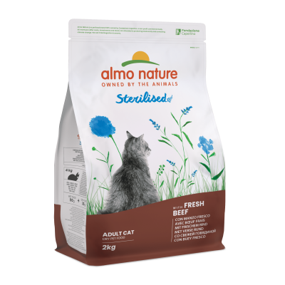 Сухий корм для стерилізованих котів Almo Nature (Альмо Натюр) Holistic Sterilized з яловичиною 2 кг