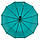 Однотонна парасоля-автомат від Toprain на 12 спиць, бірюзовий, 0512-3, фото 4