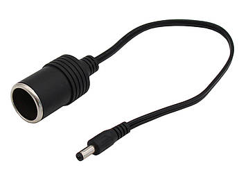 Кабель-перехідник 5.5х2.1 на прикурювач (тип "тато") 12v/24v, фото 1