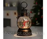 Декоративный фонарь LED музыкальный Снеговик