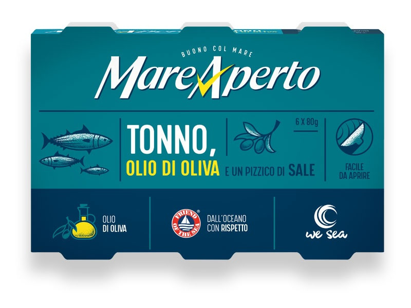 Тунец кусочками Mare Aperto Tonno Olio di Oliva в оливковом масле упаковка 6х60 г Италия - фото 2 - id-p2016052672