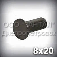 Заклепка Ø8х20 сталева ГОСТ 10300-80, DIN 302, DIN 661, ISO 1051 з потайною головкою
