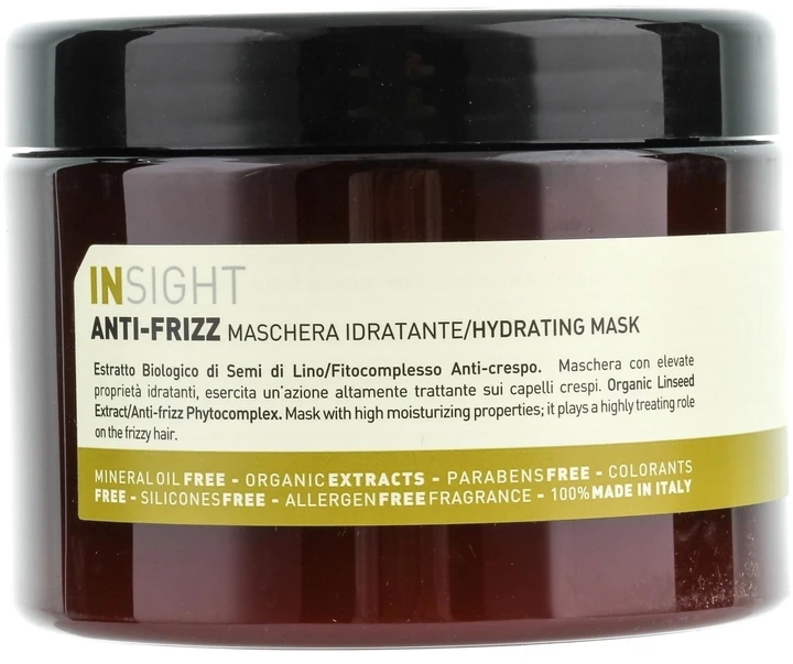 Маска зволожуюча для волосся Insight Hydrating Anti-Frizz Mask 500ml