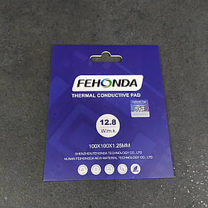 Термопрокладка Fehonda Original 100x100x1.25mm (12.8W/m*k) (TF), фото 2