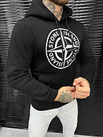 Худи на флисе Stone Island black ВТ6493