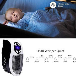 Мобільний тепловентилятор Портативний нагрівач Portable Heater 500w з LCD-дисплеєм, Amazon, Німеччина, фото 2