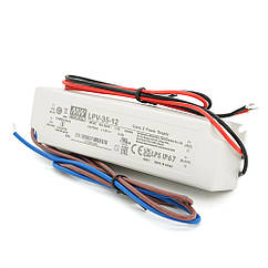 DR Імпульсний блок живлення герметичний Mean Well LPV-35-12 12 В 3 А (35 Вт) IP67