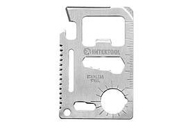 Мультитул Intertool 70мм x 11од карта (HT-0589)