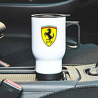 Термокружка автомобильная с логотипом Ferrari 450 мл