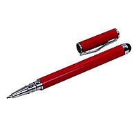 DR Стилус ёмкостный , с шариковой ручкой, металлический, красный