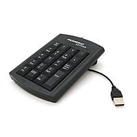 DR Цифровая клавиатура USB для ноутбука, длина кабеля 130см, (126х93х20 мм) Black, 19к, Blister-box