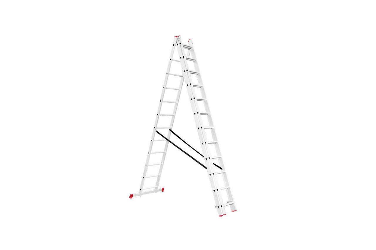 Сходи 3-х розкладна Intertool 7887 мм х 3x12 ступеней (LT-0312), фото 1