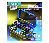 Навушники бездротові Bluetooth MDR TWS M10 8280 у кейсі, чорні, фото 5