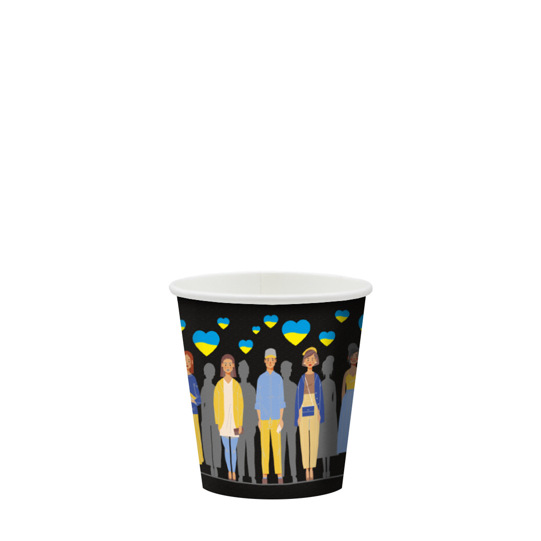 Стакан паперовий "Українське суспільство" 110 мл 50 шт/уп