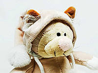 М'яка іграшка Shantou "Кіт у Капюшоні" білий L45708-1, фото 3
