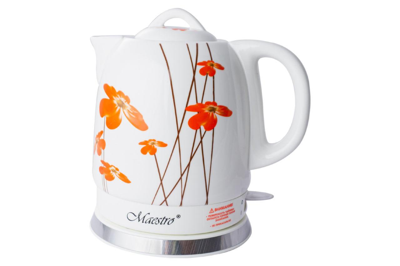 Електрочайник Maestro MR-066-Red Flowers (MR-066-RED-FLOWERS), фото 1