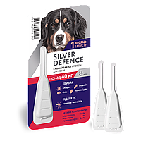 Капли на холку Silver Defence (Сильвер дефенс) от блох, клещей и комаров для собак весом более 40 кг Palladium