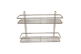 Полиця для ванної FZB 110 x 400 x 250 мм пряма подвійна (9A135)